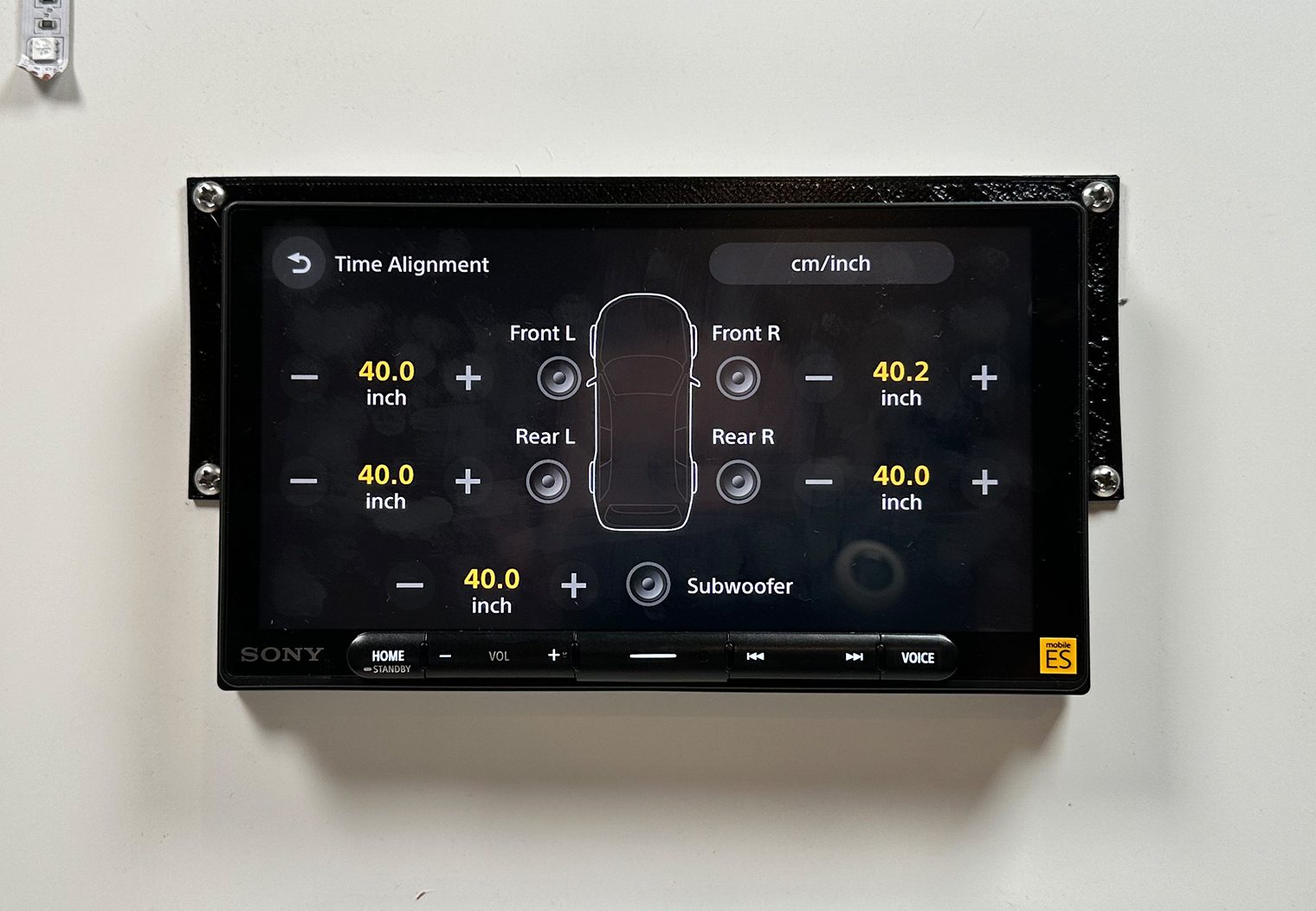 Sony XAV-9000ES customize listening position