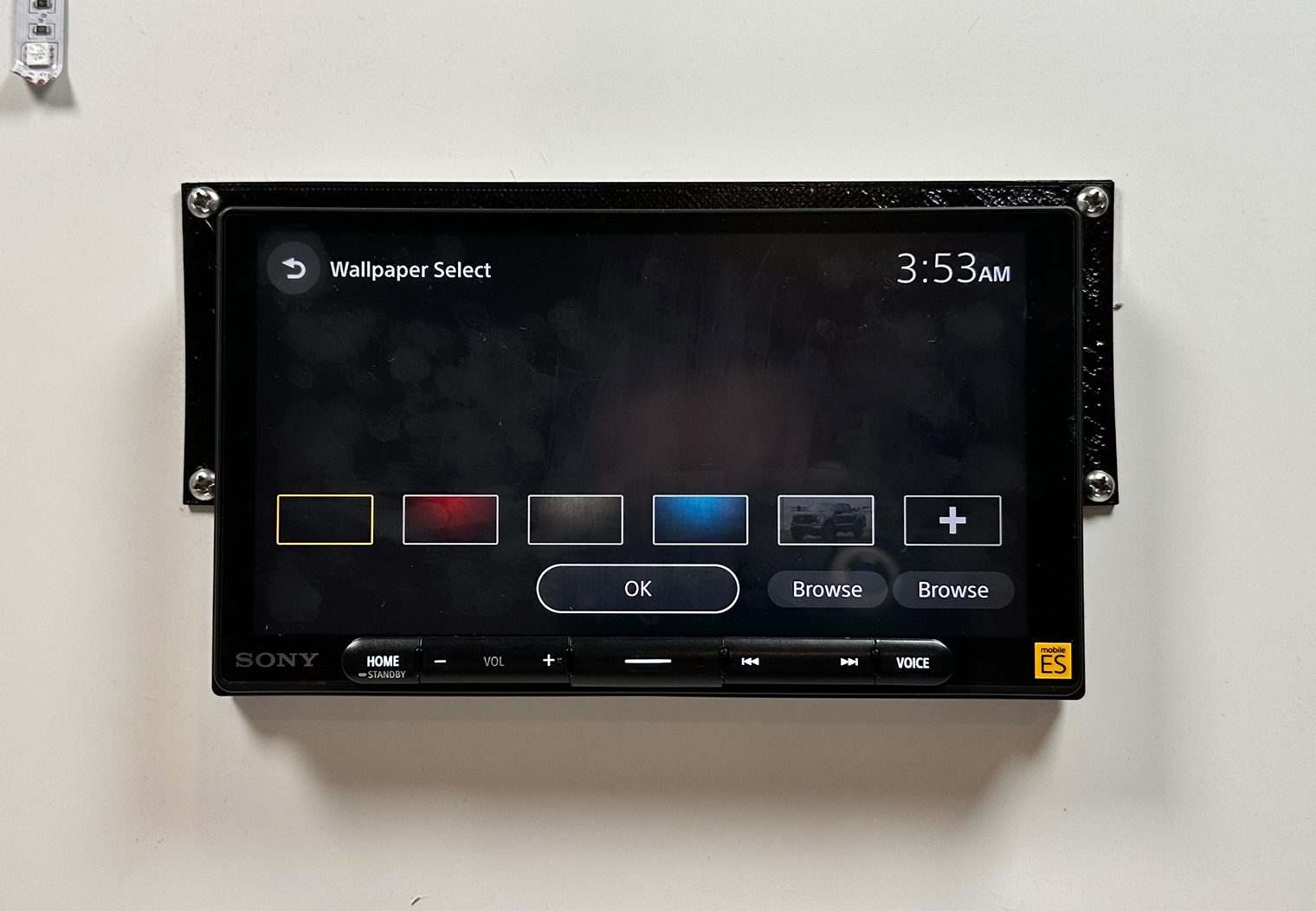 Sony XAV-9000ES customize background settings