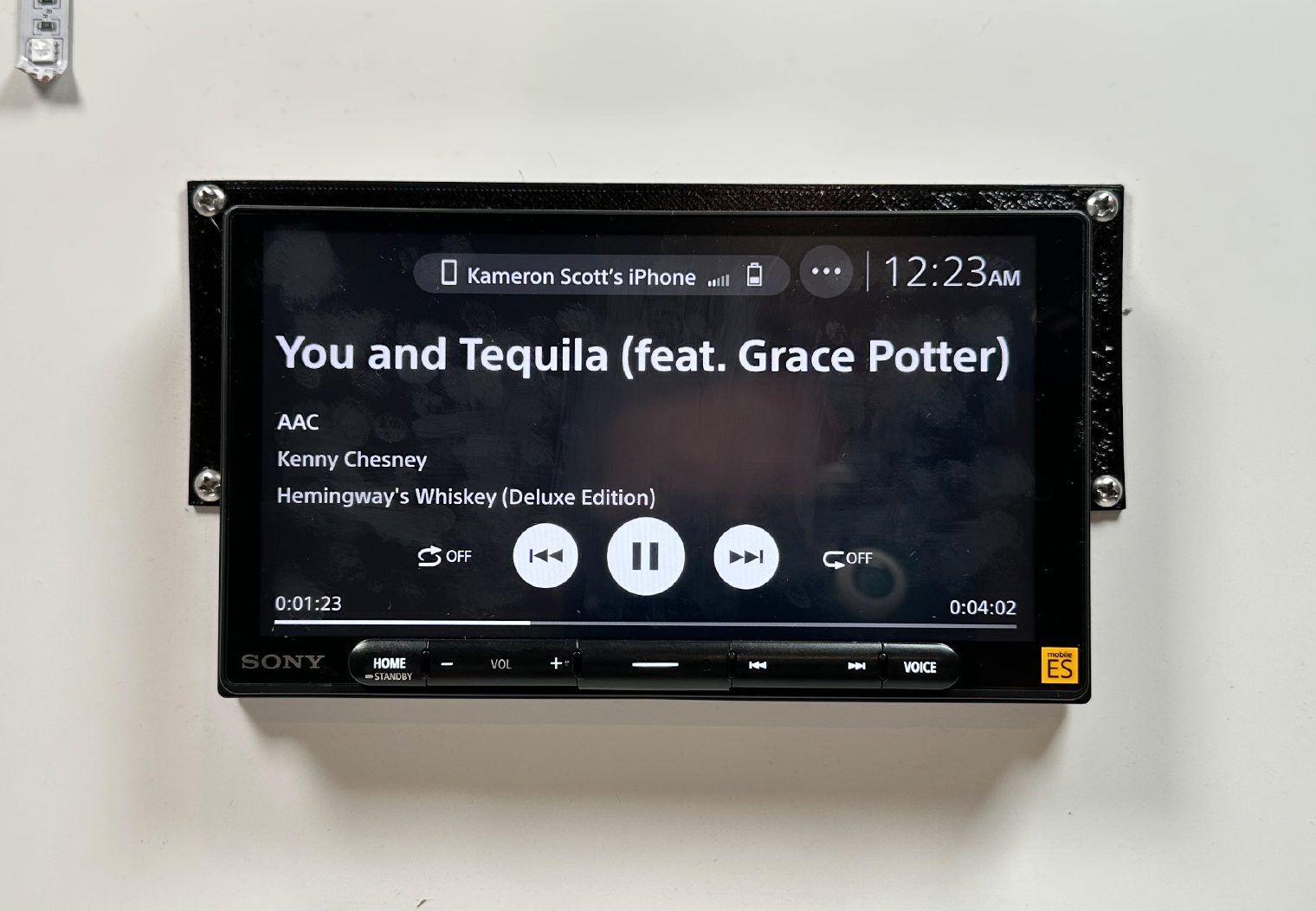 Sony XAV-AX9000 bluetooth song playing