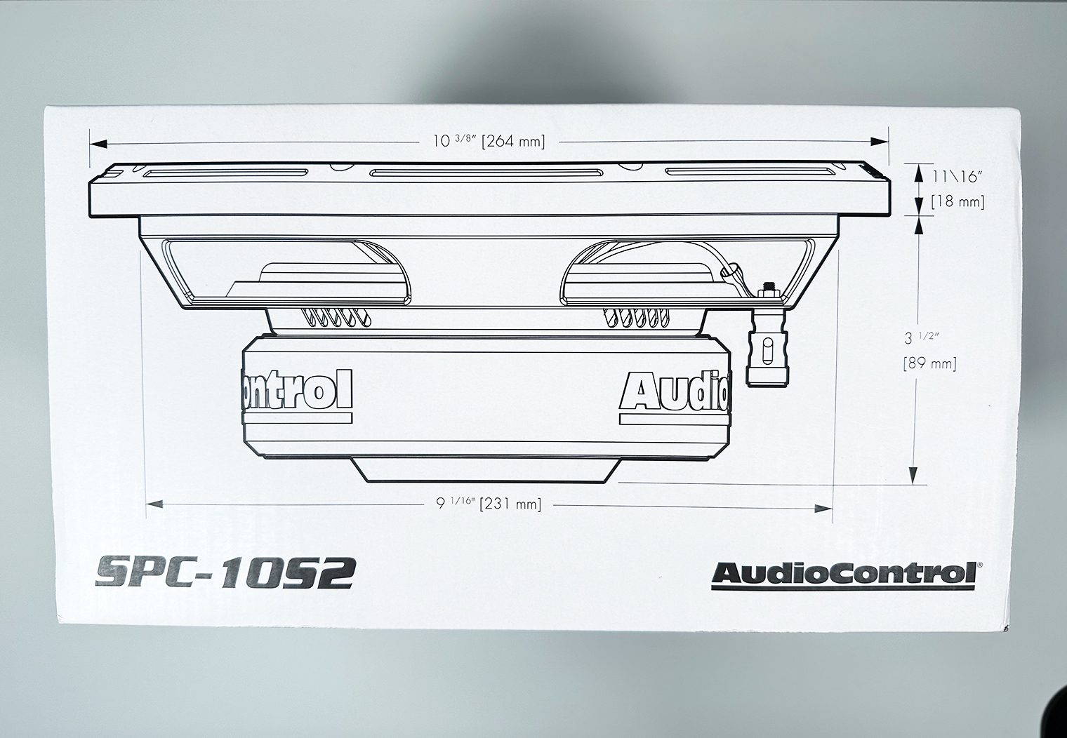 AudioControl SPC-10S2 side packaging dimensions