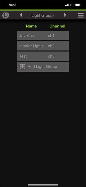 Poco App Light Group Configuration