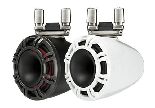 Kicker KMTC9 black and white tower speakers