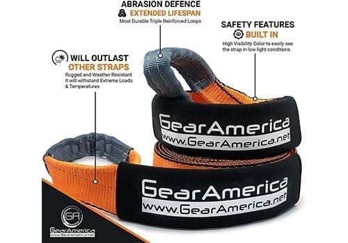 GearAmerica Recovery Tow Strap strap features