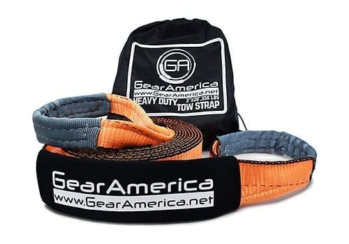 GearAmerica Recovery Tow Strap with bag and strap