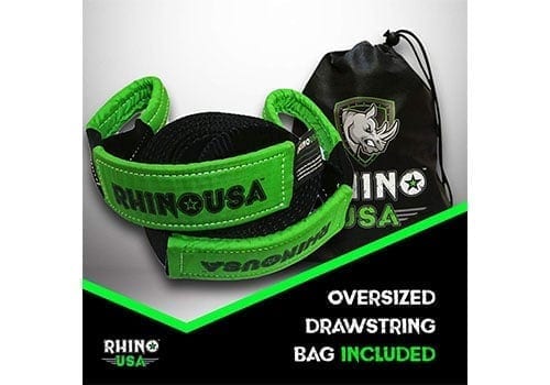 RhinoUSA Recovery Tow Strap kit with strap and bag