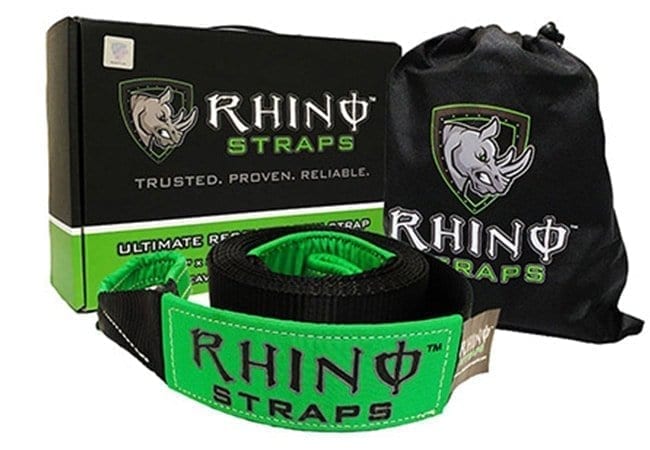 RhinoUSA Recovery Straps Main image with box, bag and strap