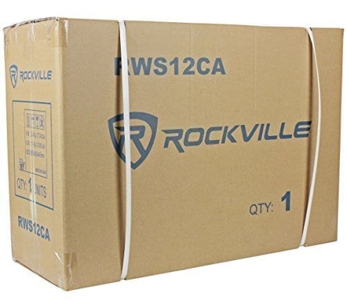 Rockville RWS12CA Slim 1200 Watt 12" Amplified Powered Car Subwoofer Enclosure