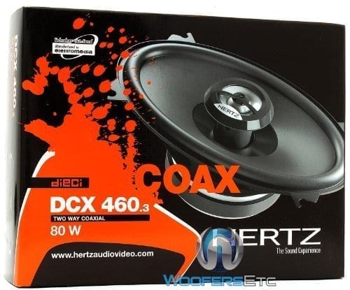 DCX 460.3 Hertz 4 x 6 Inch 2-Way 80W RMS DIECI Series Coaxial Speakers