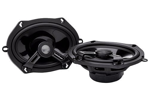 Rockford Fosgate Power T1572 front and angle view of speakers