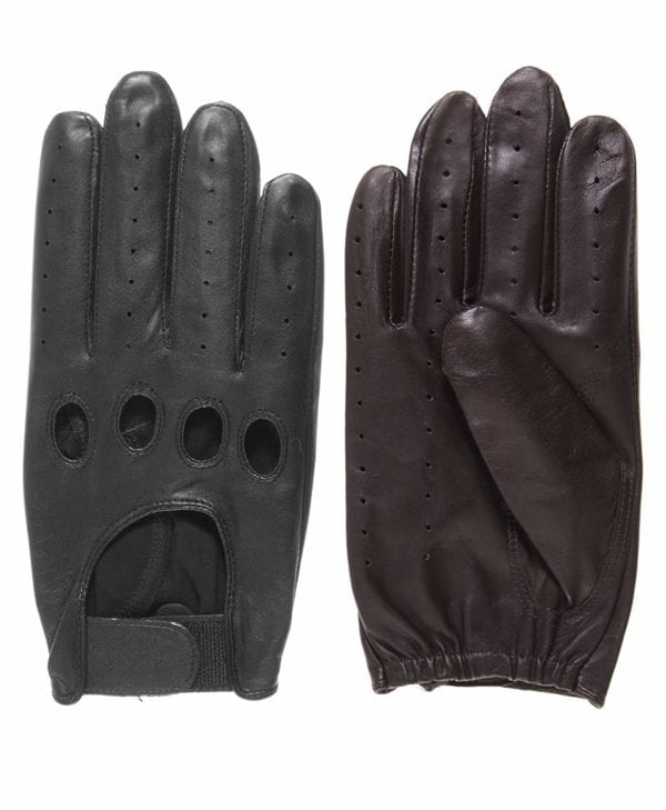 Pratt and Hart Men's Leather Driving Gloves Both Sides