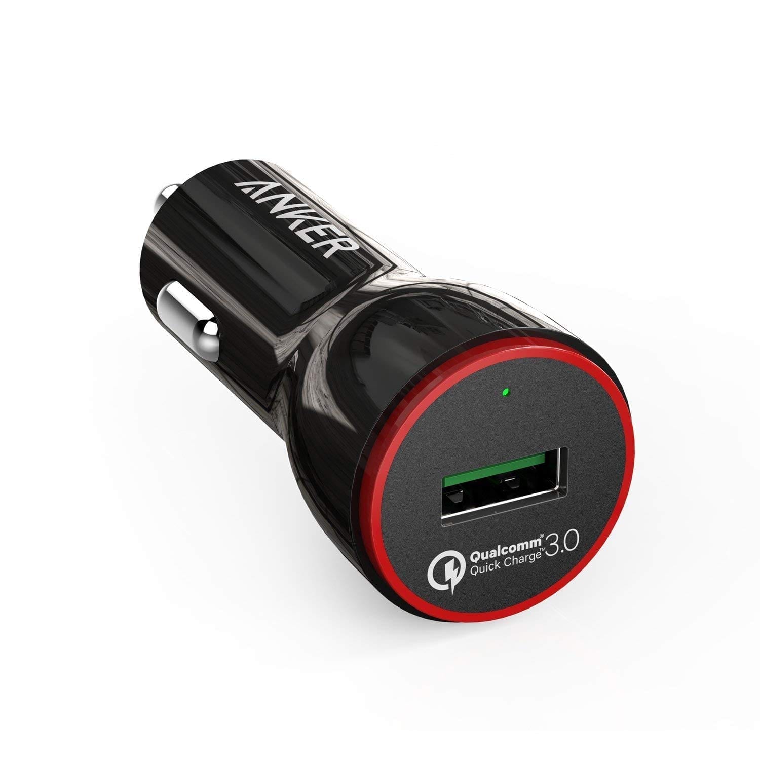 Anker Quick Charge 3.0 USB Car Charger front angle