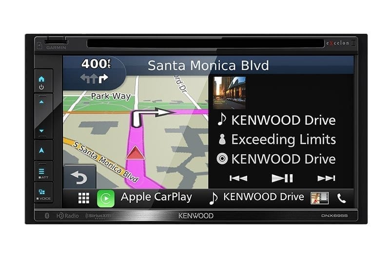 Kenwood DNX695S with maps open while playing song