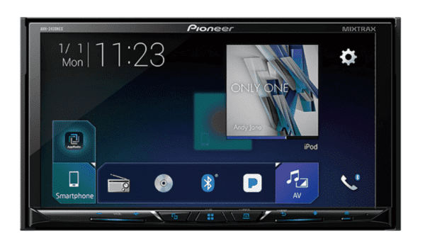 Pioneer AVH-2400NEX front view with main screen
