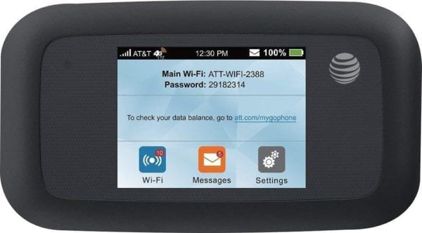 ZTE Velocity 4G LTE Mobile WiFi Hotspot main image with screen on
