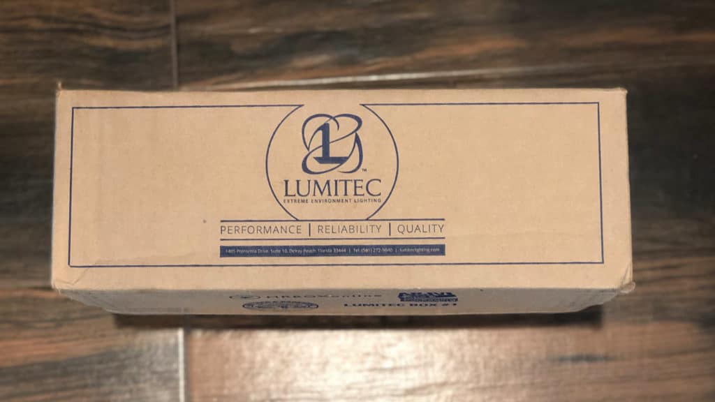 Lumitec SeaBlazeX2 in delivery box before we opened