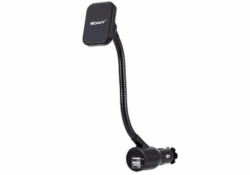 SOAIY 3-in-1 Car Mount Charger with no phone or wires to show product on best car phone mounts