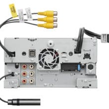 Rear of Kenwood Excelon DDX9906XR with rca outputs and inputs