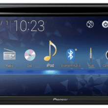 Pioneer AVH-211EX front view with main screen and features