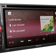 Pioneer AVH-211EX angle view with music playing
