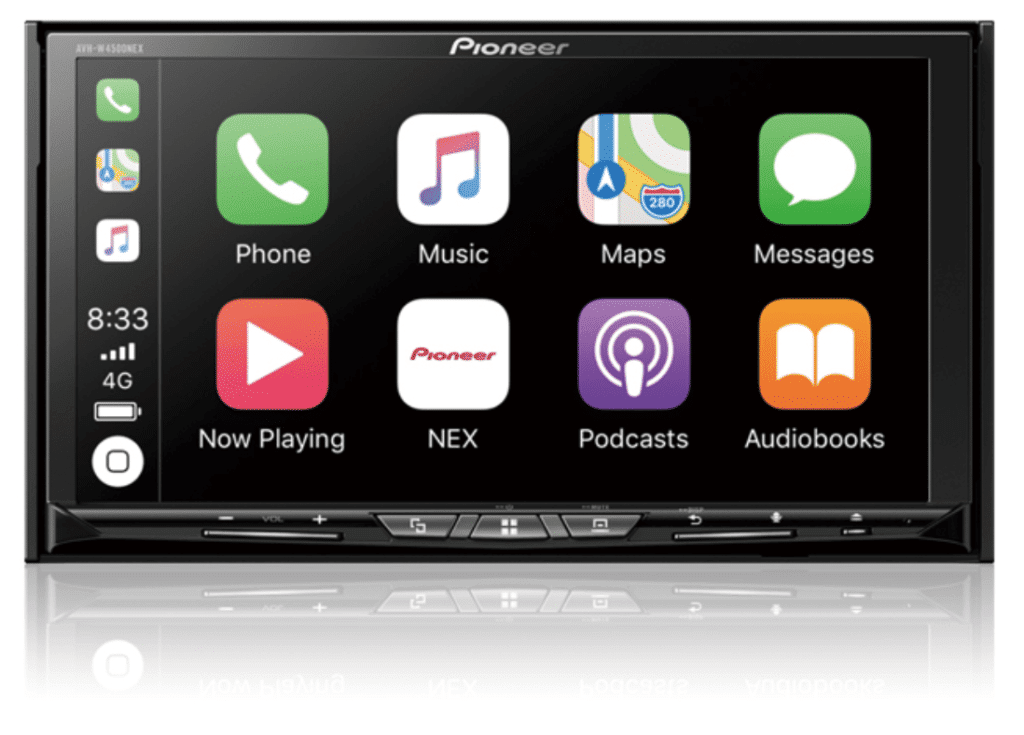 Pioneer AVH-W4500NEX with apple carplay on screen
