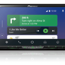 Pioneer AVH-W4500NEX with navigation feature on screen