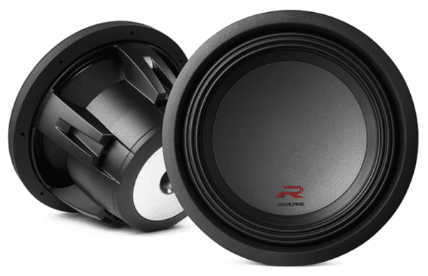 Alpine R-W12D4 Subwoofer front and back of sub
