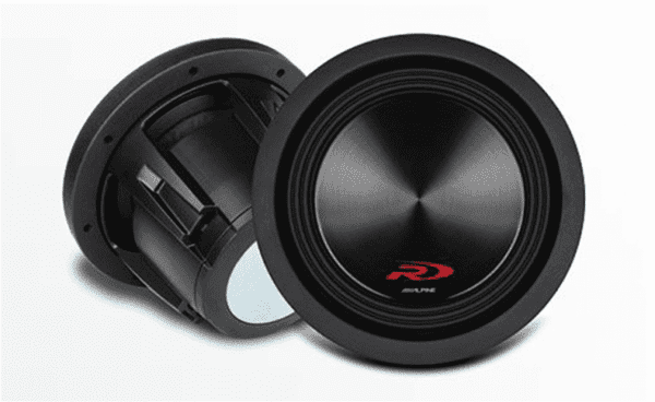 Alpine SWR-8D4 8in subwoofer front and back