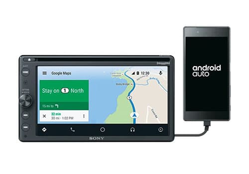 Sony XAV-AX210SXM android auto maps in view