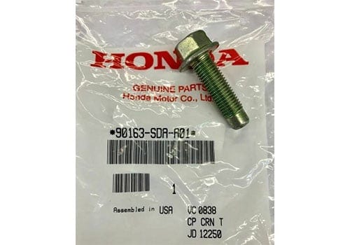 90163-SDA-A01 engine mount bolt with bag and part number