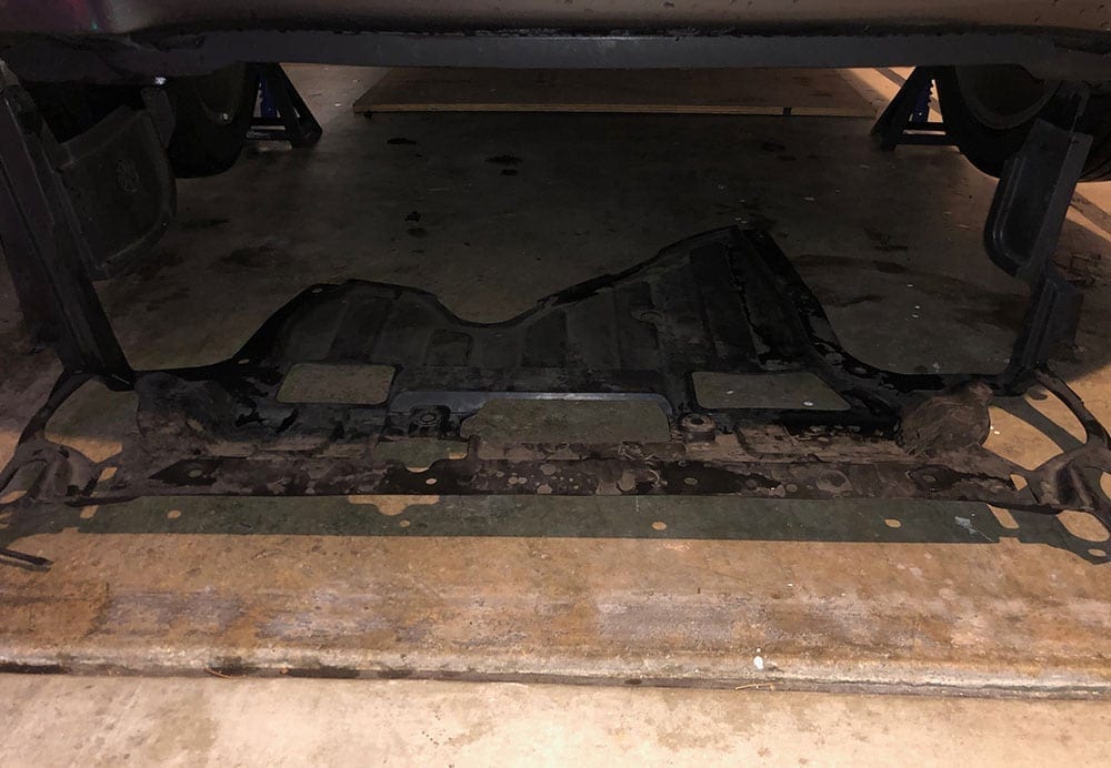 skid panel pulled from honda accord