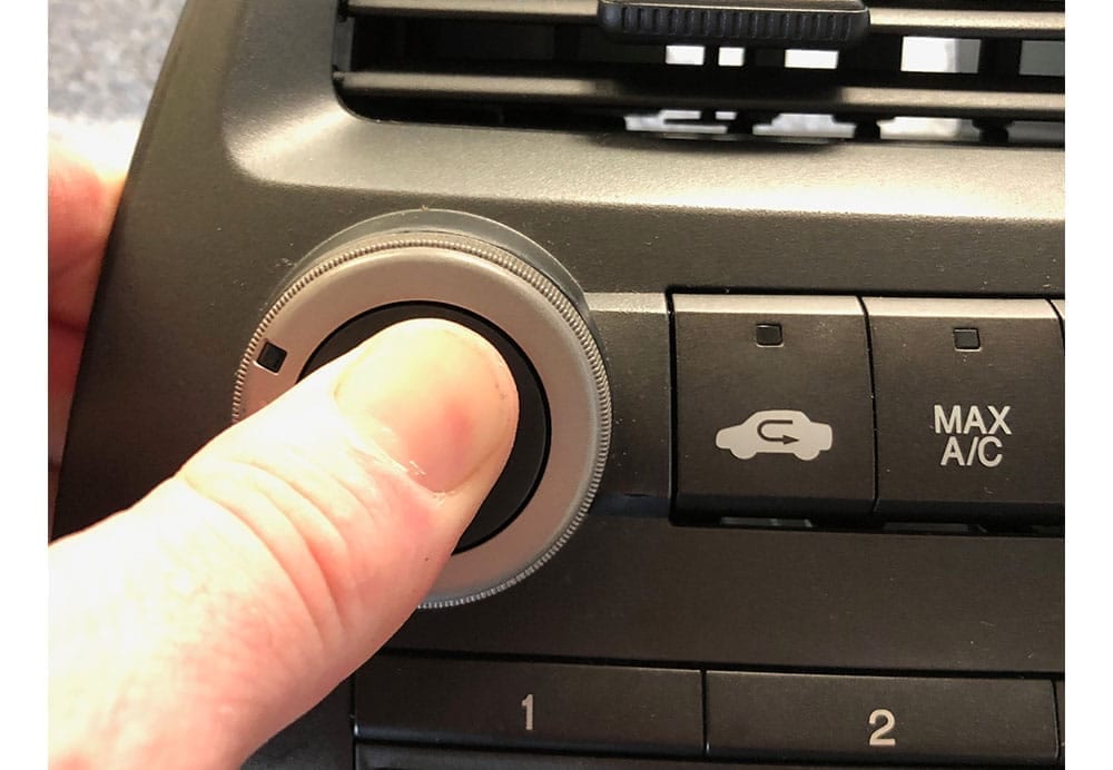 Honda Accord Climate Button Removal - fan