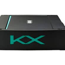 Kicker KXMA800.5 side view of KX logo