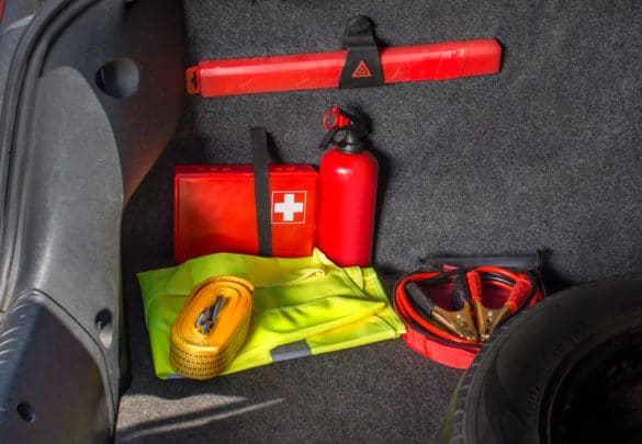 Survival Kit for Car with blanket, first aid