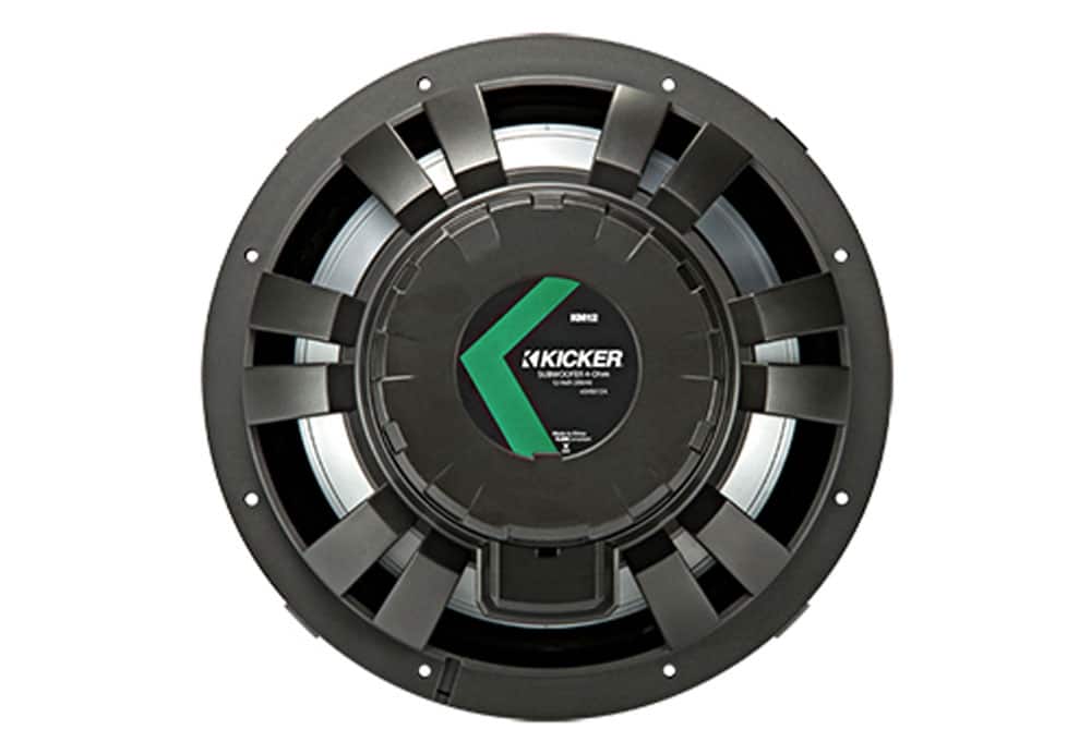 Kicker KMF12 rear view of subwoofer