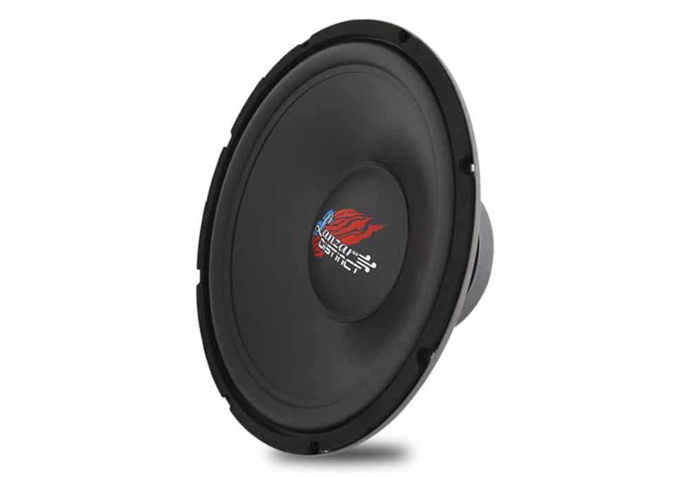 Lanzar DCTOA15D side view of woofer and cone