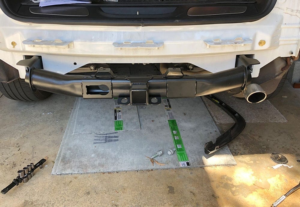 hitch installed no bumper