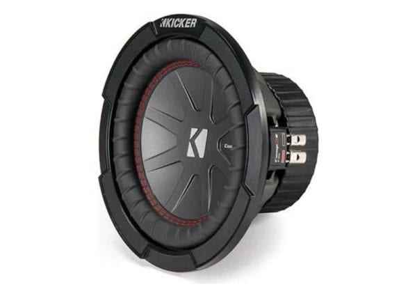 Kicker 43CWR82 front angle view of subwoofer