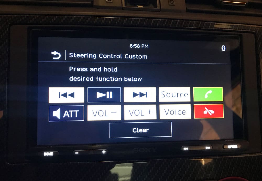 sony xav-ax5500 steering wheel control programming