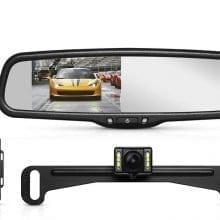 AUTO-VOX T1400 with rear view mirror, license plate camera and wireless transmitter