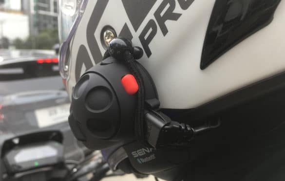 motorcycle bluetooth addon on helmet