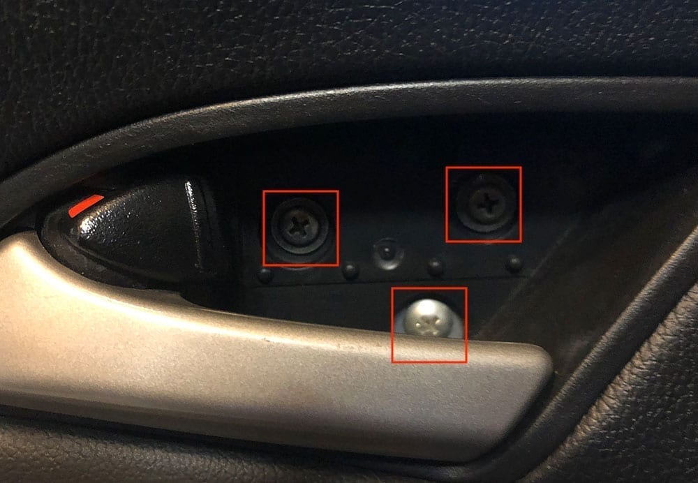 Honda Accord Door Panel Screws behind handle