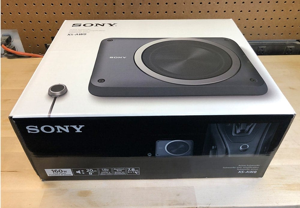 Sony XS-AW8 in box side