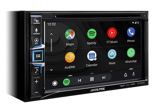 Alpine INE-W970HD angle android auto apps on screen