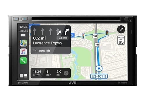 JVC KW-V960BW maps view with directions