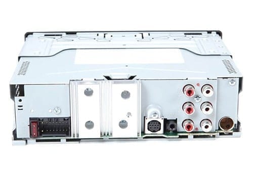 Kenwood KDC-BT778HD rear view of inputs and RCAs