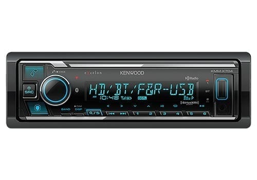 Kenwood KMM-X704 front view with screen on