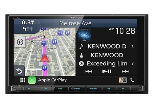Kenwood eXcelon DNX997XR front view with maps on screen