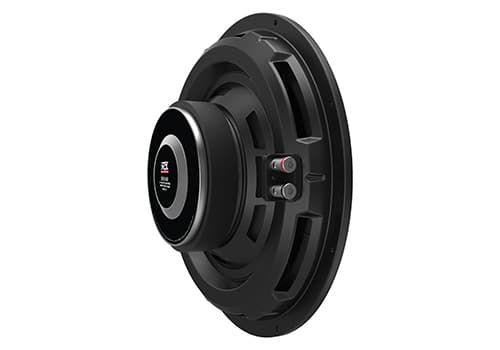 MTX 3512-04S side rear view of slim subwoofer
