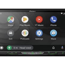 Pioneer AVIC-W8600NEX android auto on screen with apps