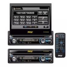 Pyle PLTS78DUB front with remote